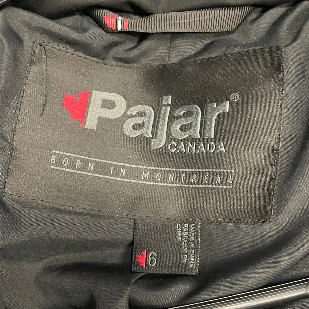 Pajar Canada kids Black Quilted Jacket with Faux Fur Hood